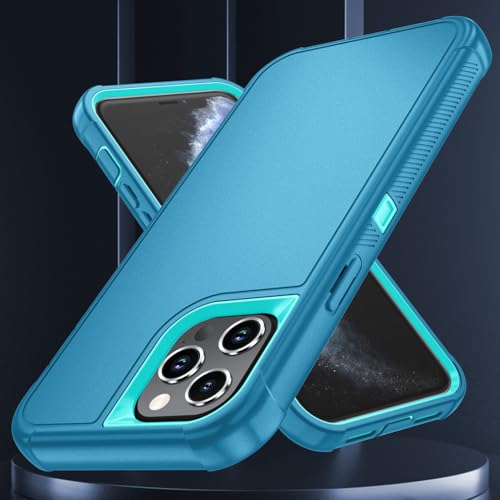 Image of SunStory Compatible with iPhone 11 Pro Case with HD Screen Protector, 3-Layer Heavy Duty Full-Body Cover,3 in 1 Hybrid Protective Case for iPhone 11 Pro 5.8 inch,LakeSkyBlue