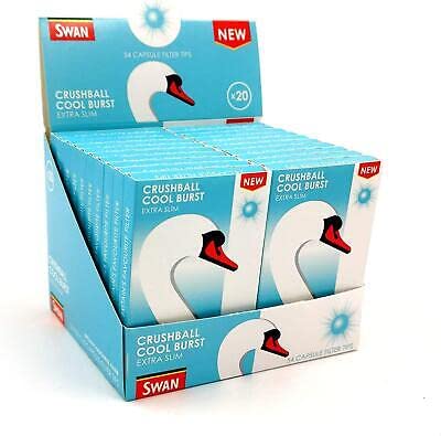 ksp partners ltd e-commerce SWAN CRUSHBALL Cigarette 5mm Extra Slim Filter Tips (Cool Burst, 20)