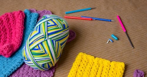 Image of Ganga G-Ball Blue Parrot (200 gm) Wool Ball Hand Knitting Wool /Art Craft Soft Fingering Crochet Hook Yarn, Needle Knitting Yarn Thread Dyed VC