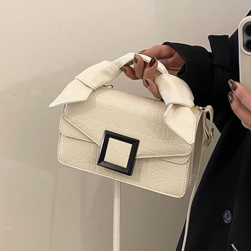 Image of Women Vegan Leather Evening Handbag Crocodile Pattern Handle Clutch Purse Cross Body Envelope Bag