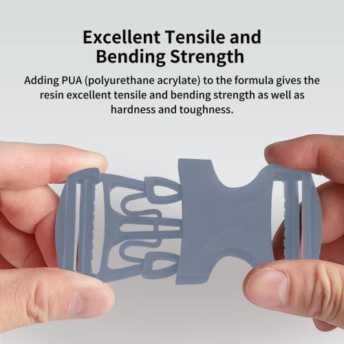 Image of Anycubic Upgraded ABS-Like 3D Printer Resin, Hardness and Toughness 405nm UV-Curing 8K Resin, High Precision and Easy to Post-Process Standard Photopolymer Resin for LCD DLP 3D Printing (Grey, 1kg)