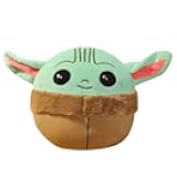 Baby Yoda Squish Plush Toy, Grogu Stuffed Animal Kids Plushie, The Child Mandalorian Soft Kawaii Pillow Doll Gift Light Green (Large)