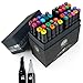 OfficeTree 40 Alkohol Marker - Intensive Farben - Twin Marker Set zum Zeichnen und Malen - Touch Marker Stifte auch als Manga Stifte