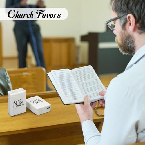 Image of Ctosree 50 Pack Church Pocket Tissues Travel Packs Bulk 500 Sheet Small Tissues Pocket Packs Party Favors 3 Ply Mini Travel Size Individual for Christian