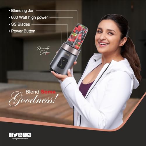 Image of Pringle NB104 Nutri Blender Juicer Mixer Grinder & Chopper | 600W Full Copper Motor | 2 Unbreakable Jars with Chopper | Multi-Purpose Kitchen Appliance | 2 Years Warranty