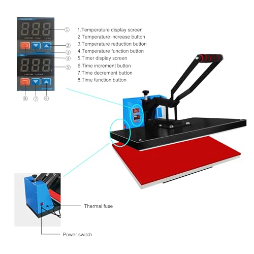 WANCHENG Prensa Térmica Manual Clamshell 24x16in 2200W miniatura 2