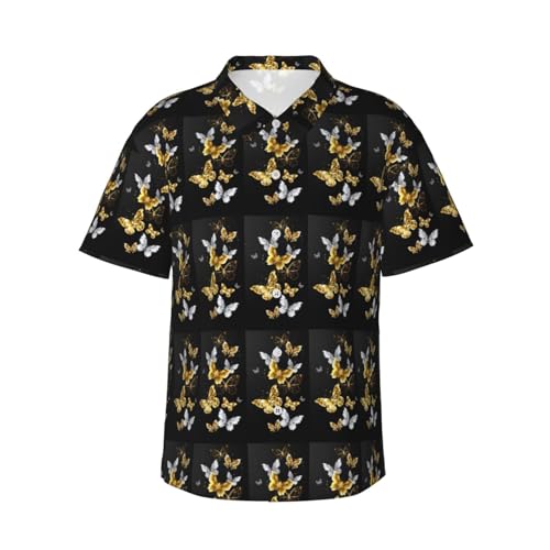 Chemise hawaïenne papillons homme chic et légère pour la plage