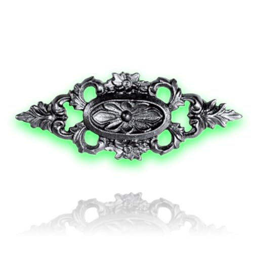 Déco fer Forgé-PALMETTE DECORATION-H 25 cm par 10 cm-Pour Porte Portail Portillon battant coulissant-2 Inserts Taraudés M5 Face Arriere- Usage Interieur...