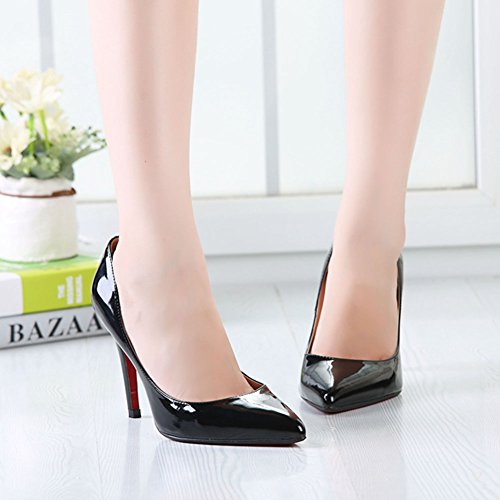Image of Women's Men's Pointed Toe High Heel Pumps, Slip On, 3.94 Inch Stiletto Heel
