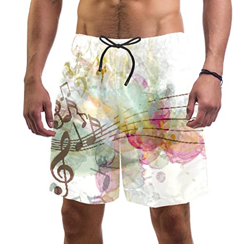 Maillots de bain pour hommes HadHfun à notes de musique