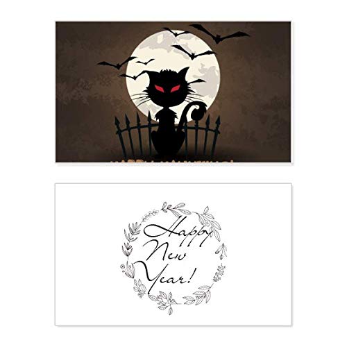 Tarjeta conmemorativa de Halloween Gato de Noche con diseño exclusivo en inglés para coleccionistas