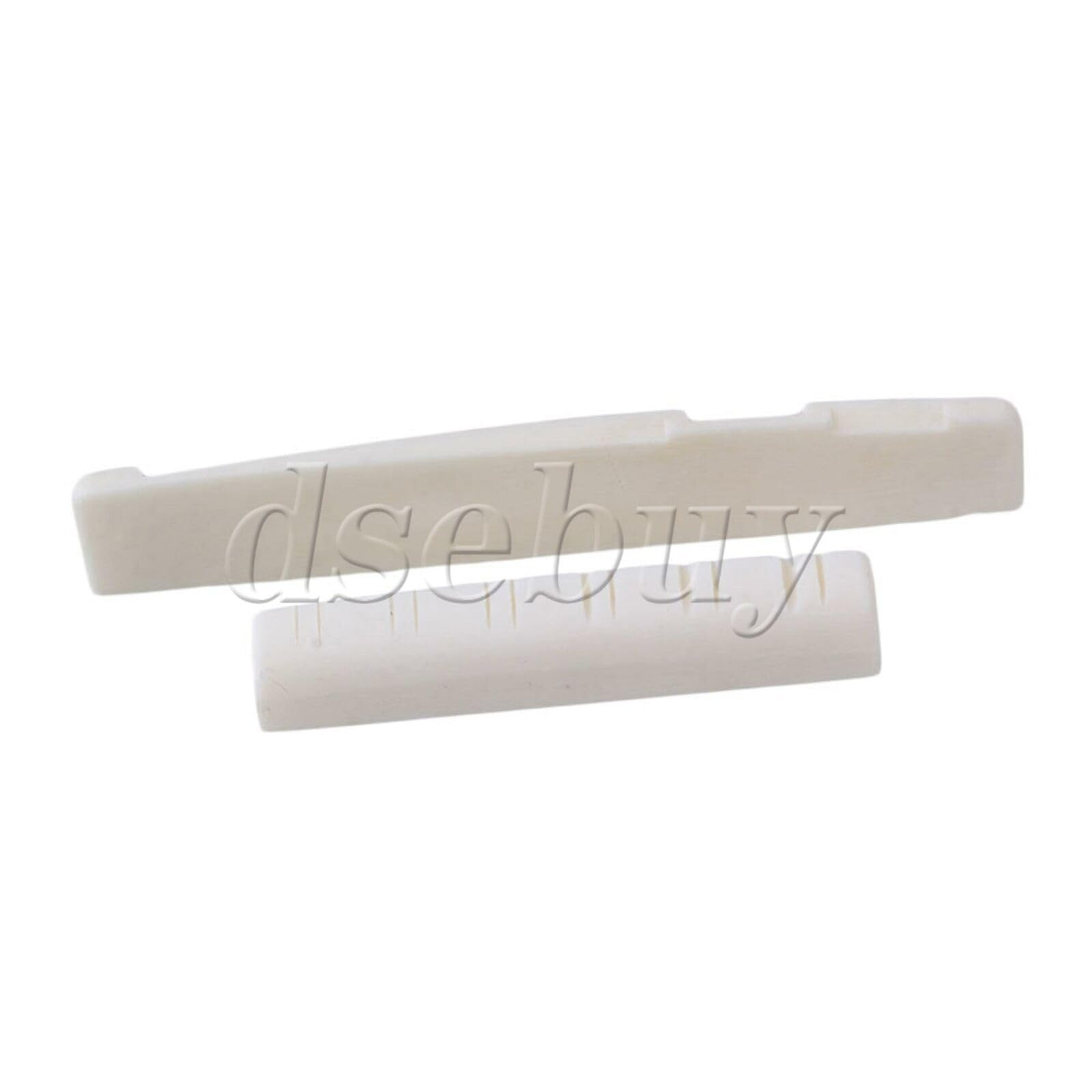 50xBeige Oxen Bone 49x6x9mm Connector 76x3x13mm Saddle for 12-String Folk Guitar