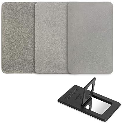 SHARPAL 116N Credit Card Size Diamond Sharpening Stone Knife Sharpener Kit丨Home and Garden Tool Sharpener (3-Pack: Coarse/Fine/Extra Fine)