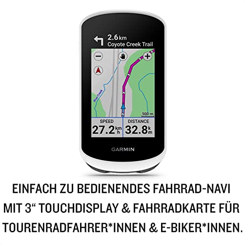 Garmin Edge Explore 2 - GPS-Fahrradnavi für Tourenradfahrende & E-Bikende, 3' Touchdisplay,...
