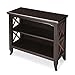 HomeRoots Multi-Color Rubberwood Solids, MDF, Cherry Veneer Newport Black & Cherry Low Bookcase