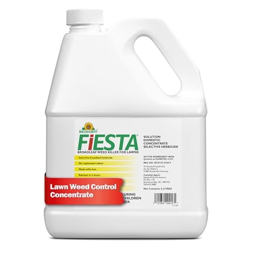 Fiesta Broadleaf Weed Killer for Lawns, Controls Dandelion, White Clover, & More & See Result within Hours. People & Pets Can Enter Treated Area when Spray Dries, Made with Iron, R image 5