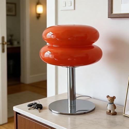 Lámpara de seta vintage con luz USB regulable para mesita de noche 4