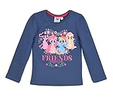 Angenehm zu Tragen Pony My Little Kollektion 2018 Langarmshirt 92 98 104 110 116 122 128 Rainbow Dash Twilight Sparkle Pinkie Pie und Fluttershy Blau (Blau, 92-98)