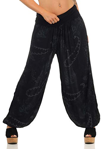 Malito Femme Pantalon Sarouel Yoga Pantalon Sport 7185 (Noir)