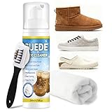 Lubynia Suede Shoe Cleaner Kit, 6.76 Oz Nubuck & Suede Cleaner for Shoes, Leather, Nubuck, Leather, Knit, Canvas with Premium Suede Brush and Towel