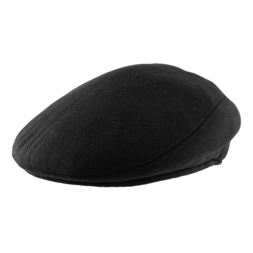 Morehats Men's Women's Unisex 100% Wool Newsboy Cap Gatsby Hat - Black(M) #TOP4