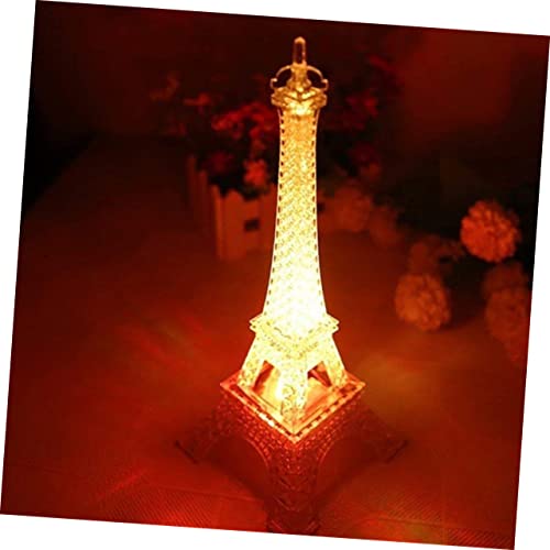 Hemobllo 2pcs lámpara de noche LED Torre Eiffel miniatura 7