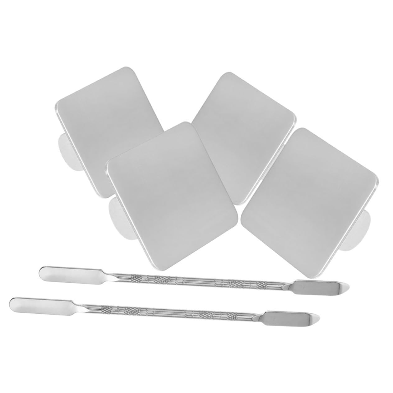 VANZACK 4juegos De Mezcla De Maquillaje De Acero Inoxidable Para Artistas De Uñas De Espátula Para Mezclar Cosméticos y Pintura Para Salones y Uso Personal