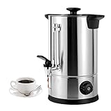 BAIODNB Commercial Grade Stainless Steel Percolate Coffee Maker with Adjustable Temperature, Double Wall Electric Coffee Urn Hot Water Urn for Catering, 8L/2.11gal