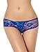 comeondear Plus Size Panties for Women Cheeky Underwear Thongs Panties Floral High Waist Mesh Bikini Dark Blue