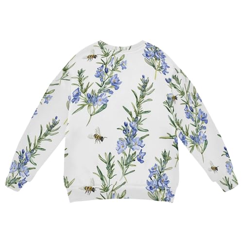 JUNZAN Beauty Rosemary White Little Boys Pullover Hoodie Long Sleeve Kids Hoodies Boys Sports 4T2