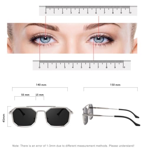 Image of Hexagon Round Sunglasses Metal Frame Stylish Goggles For Men's and Women's