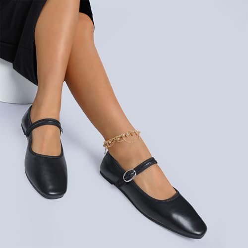 Iker Classic Denim pin Buckle Ballerinas2