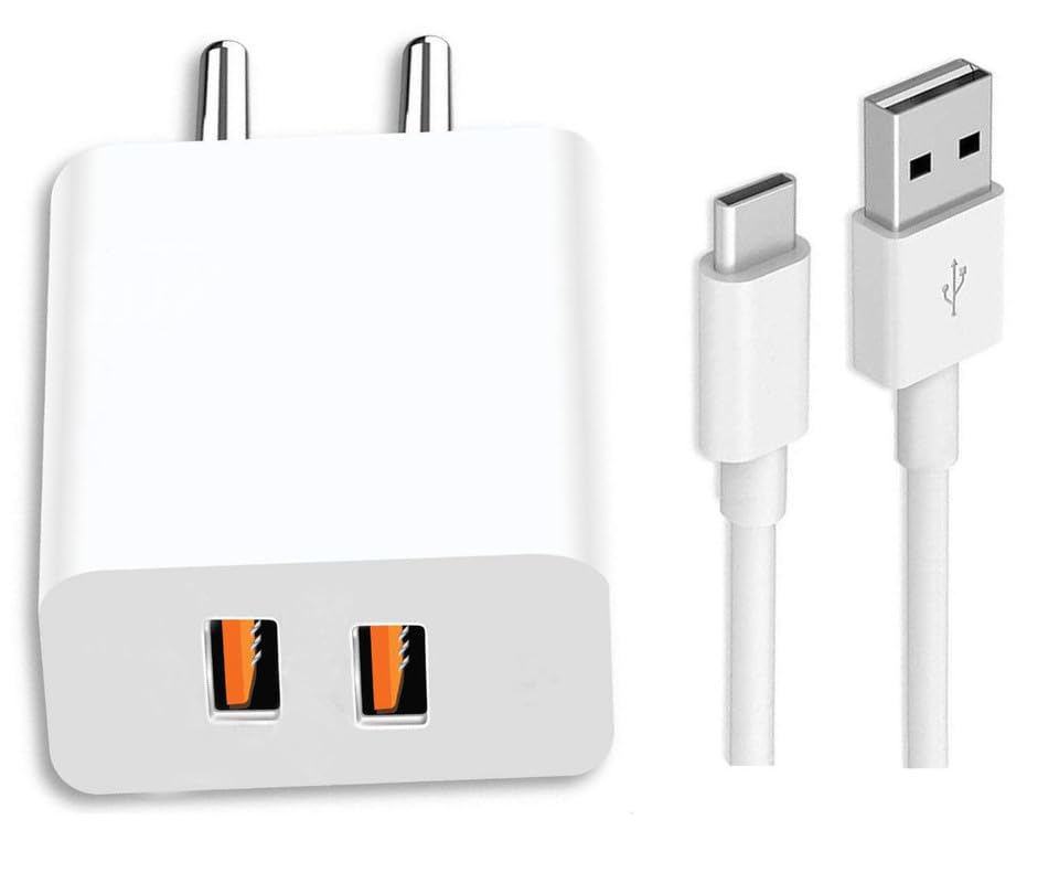 Dualport Charger for Huawei MatePad Pro 5G Original QC Adapter Type C 3.0A High Speed Fast Turbo Charge QC 3.0 Smart with 1m Type-C Charging & Sync Cable (White, SE.AK1)