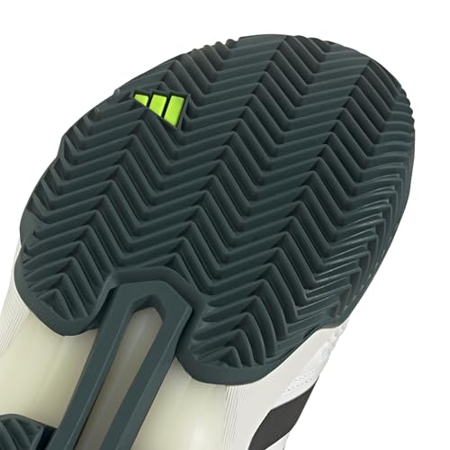 adidas Herren CourtJam Control 3 Clay Tennis Shoes, Off White/core Black/Aurora ivy, 44 2/3 EU – Ansicht 2