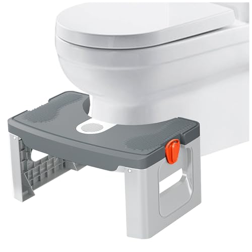 Little Syohe Toilet Stool, Ergonomic Poop Stool for Squatting Posture, Portable Plastic Potty Stool for Adults & Kids Bathroom Leg Raiser Stand Feet