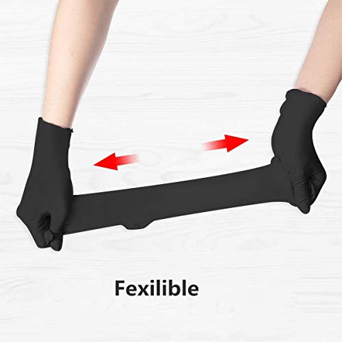 Gloves,100pcs Household Cleaning Gloves,Shipped From the US and Arrived in 7-10 days,Soft Industrial Gloves,Powder Free,Latex Free,Powder Free,Disposable Gloves For Home Use(Color:Black; Size:L)