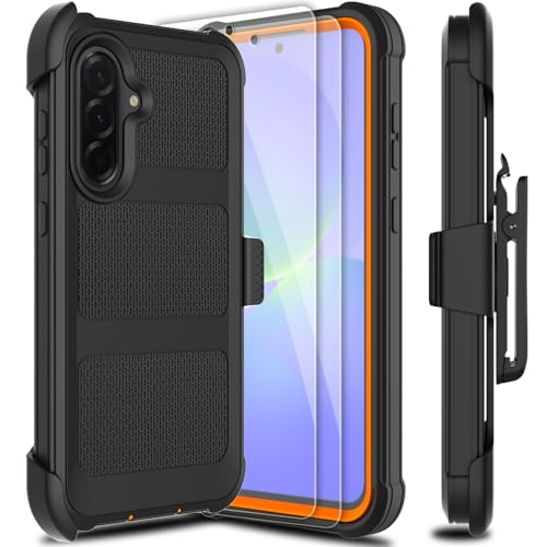Coque Samsung Galaxy A36 5G robuste et résistante orange et noire