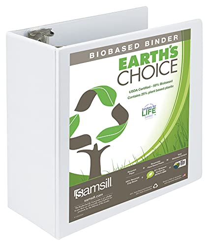 Classeur D-Ring 5" Earth's Choice blanc grand format et écologique pour classement de documents