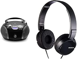 Roberts Radio ZoomBox 3 DAB/DAB+/FM/SD/USB Radio with CD Player - Retro Radio - Black