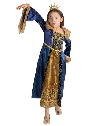 Vestido de disfraz renacentista para niñas miniatura 2