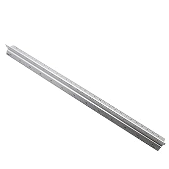 12 Inch Architect Scale Ruler, Aluminum Metric Triangular Scale Ruler for for Students, Architects, Engineers, Draftsman Silver