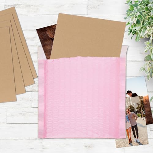 Image of RLAVBL 50 Pack 11x14 Corrugated Cardboard Sheets, Flat Cardboard Inserts for Shipping, Mailing, Packing, DIY Crafts
