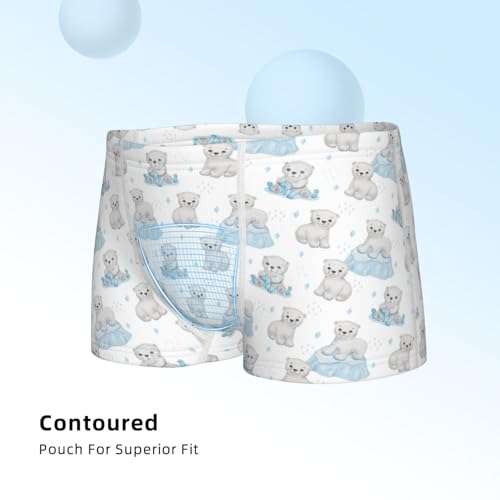 Boys' Cotton Boxer Brief Soft Underwear-Playful Polar Bear Pals4