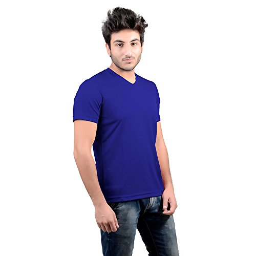 Image of Stylish Regular Fit Plain Men's V-Neck Half Sleeve T-Shirt