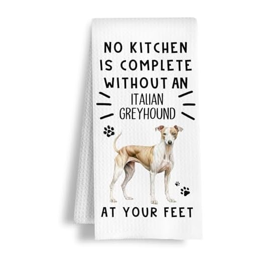 HSIASHENG Funny Italian Greyhound Hand Towels for Kitchen Home Bathroom Decor, A Kitchen is Not Complete Without an Italian Greyhound Dish Towel, Dog Lovers Gift, 16×24 Inch