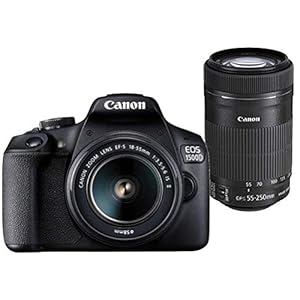 Canon EOS 1500D 24.1MP Digital SLR Camera (Black) with 18-55 and 55-250mm is II Lens