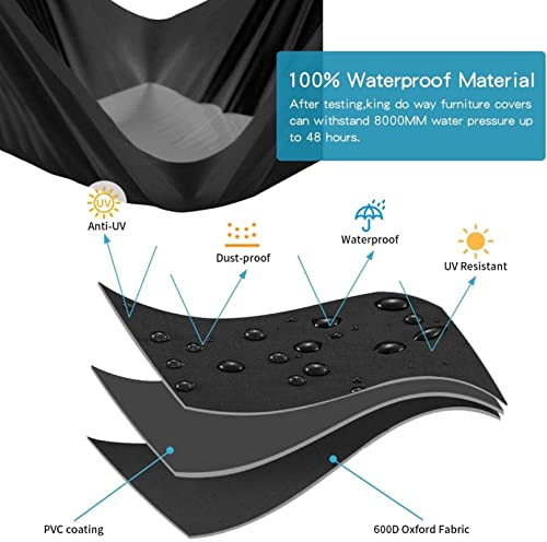 Funda para banco de jardín resistente al agua para proteger muebles de terraza 3