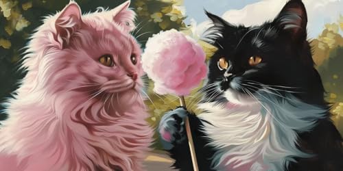 Diamond Painting Guimauve pour Chat 5D DIY Broderie Diamant 30x60 cm
