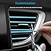 OBVIS 20 Pcs BLUE Car Vent Outlet Trim Strip Chrome PVC Car Air Conditioner Vent Outlet Decoration Decorating Strip Interior Accessories DIY