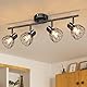 Kimjo LED Deckenstrahler 4 Flammig - Strahler Deckenleuchte E14 4 Flammig Deckenstrahler Schwarz - Lampe Küche Deckenlampe LED - Lampe Wohnzimmer Schlafzimmerlampe Deckenspots Nein Leuchtmittel